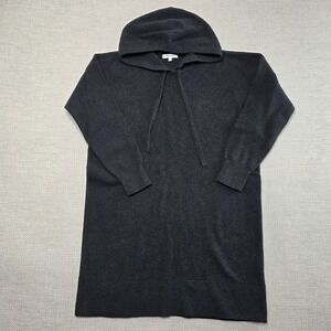 Madewell Hoodie Sweater Dress Womens Small‎ Dark Gray Pullover Knit NB867 Preppy